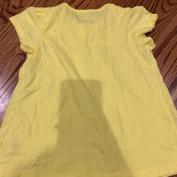 Oshkosh Girls Size 5T top. Yellow with pink flowers. 100% cotton and soft. - Picture 2 of 3